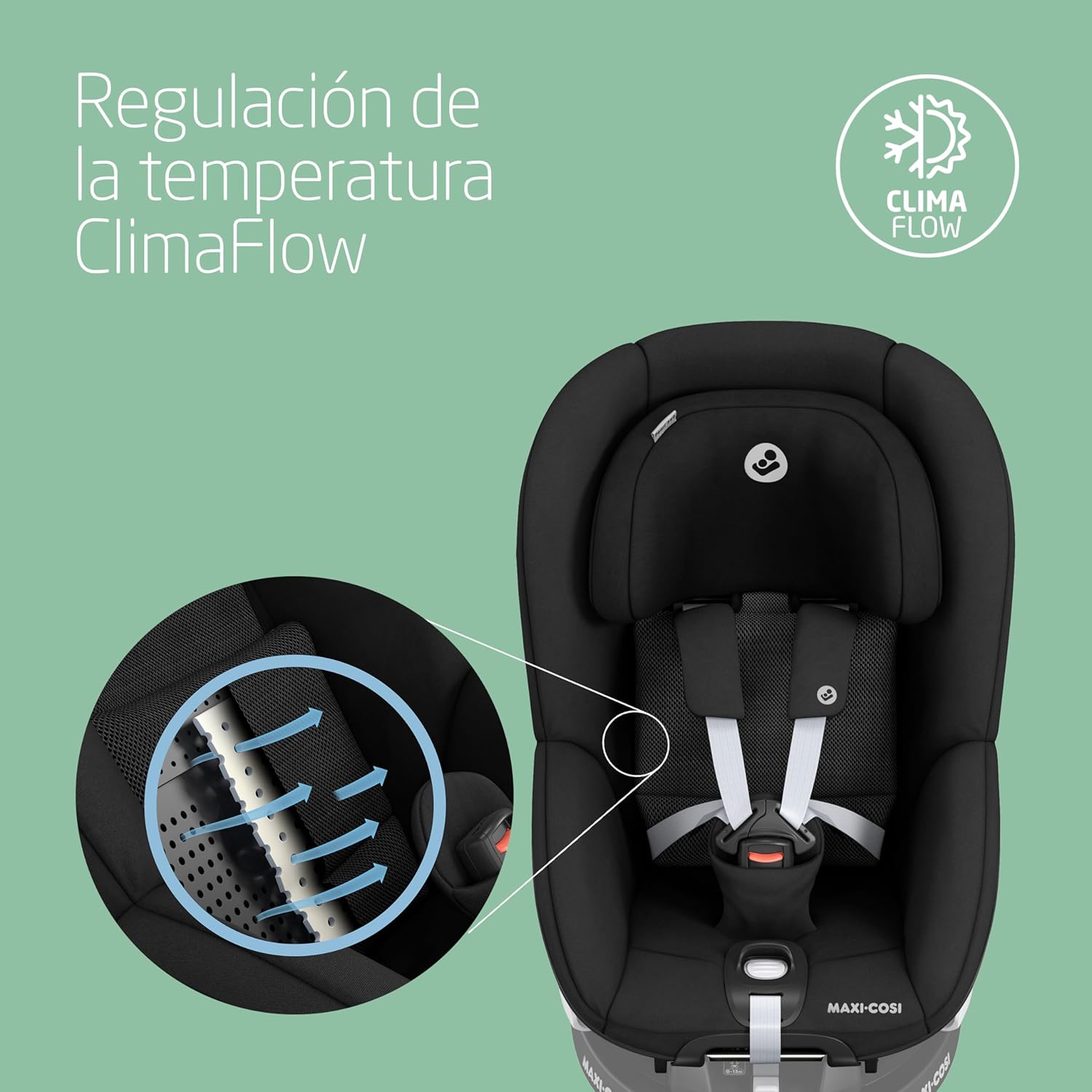 Maxi-Cosi Pearl 360 silla coche bebe i-Size, silla coche 360 giratoria para bebé y niño ISOFIX, 3 meses - 4 años (61-105 cm),