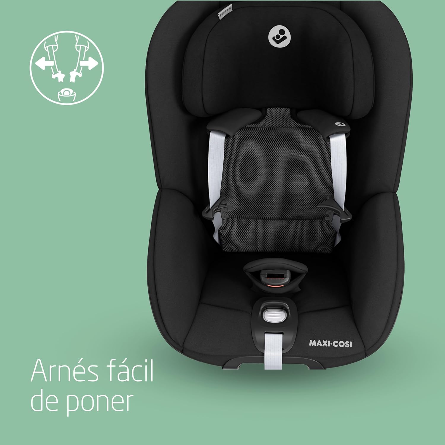 Maxi-Cosi Pearl 360 silla coche bebe i-Size, silla coche 360 giratoria para bebé y niño ISOFIX, 3 meses - 4 años (61-105 cm),