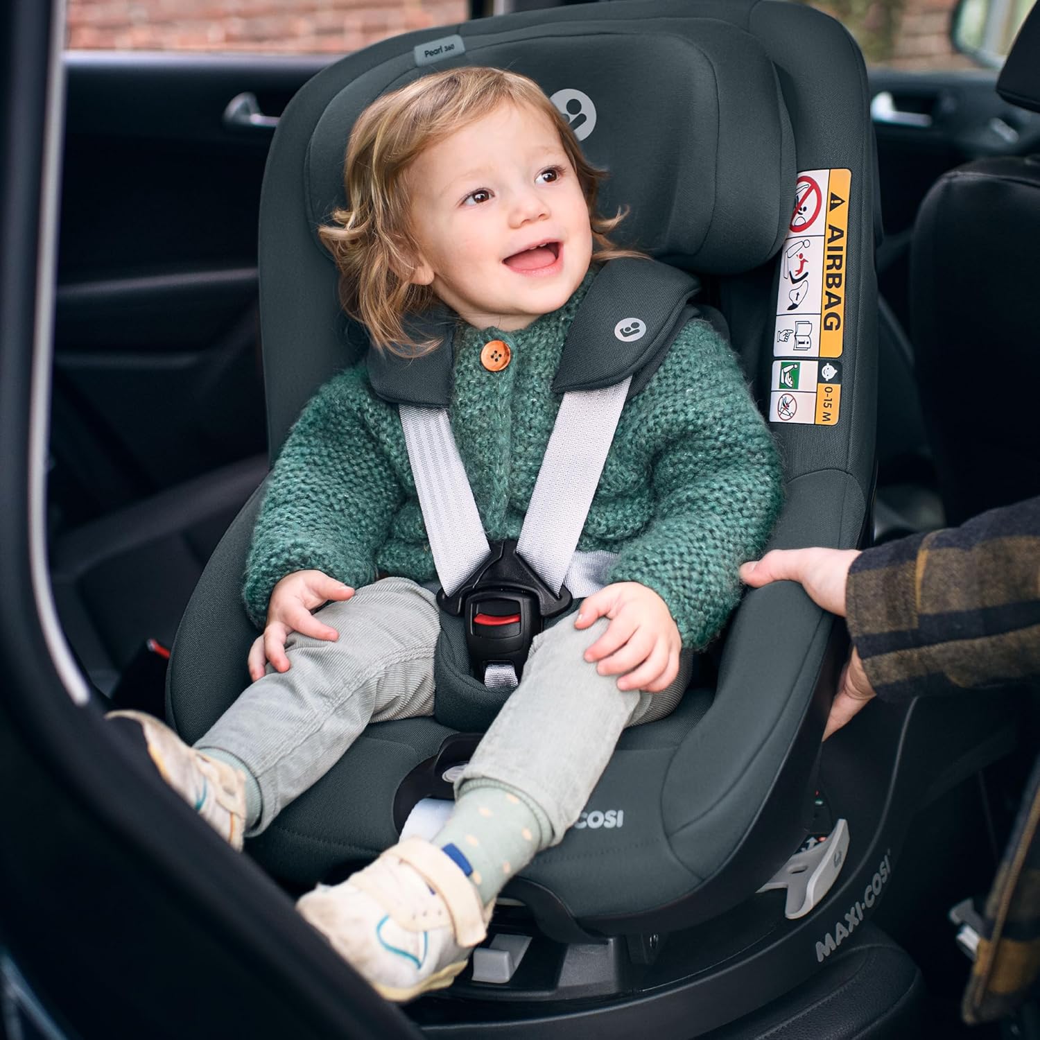 Maxi-Cosi Pearl 360 silla coche bebe i-Size, silla coche 360 giratoria para bebé y niño ISOFIX, 3 meses - 4 años (61-105 cm),