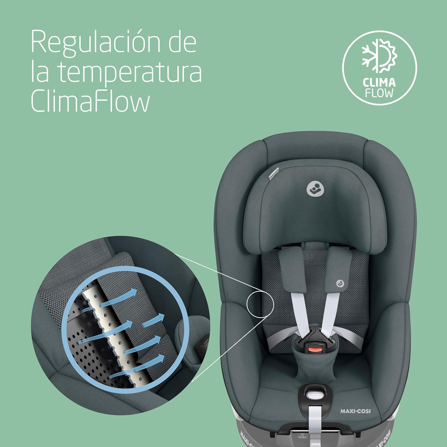 Maxi-Cosi Pearl 360 silla coche bebe i-Size, silla coche 360 giratoria para bebé y niño ISOFIX , 3 meses - 4 años (61-105 cm)
