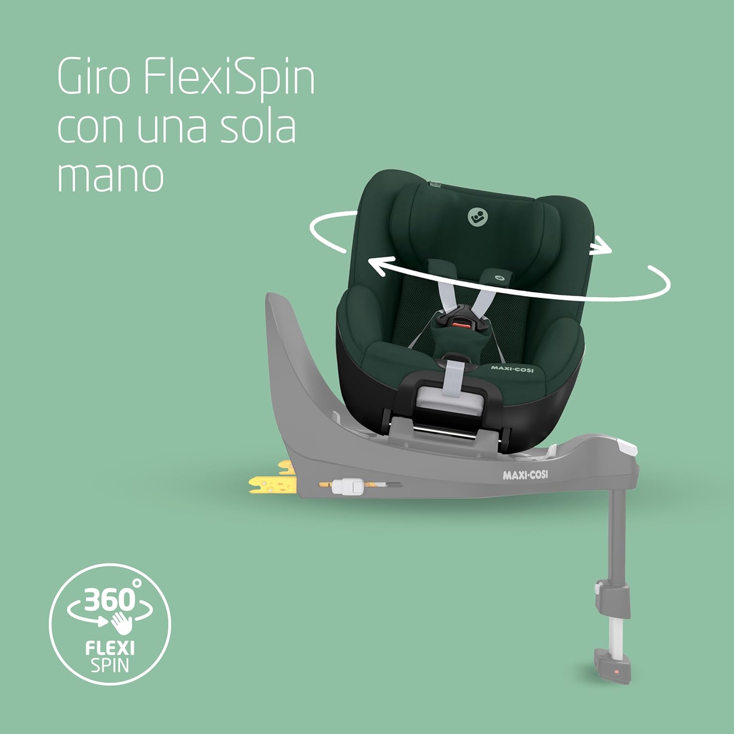 Maxi-Cosi Pearl 360 Silla Coche Bebe i-Size, Silla Coche 360 Giratoria para Bebé y Niño ISOFIX , 3 Meses a 4 Años (61-105 cm)
