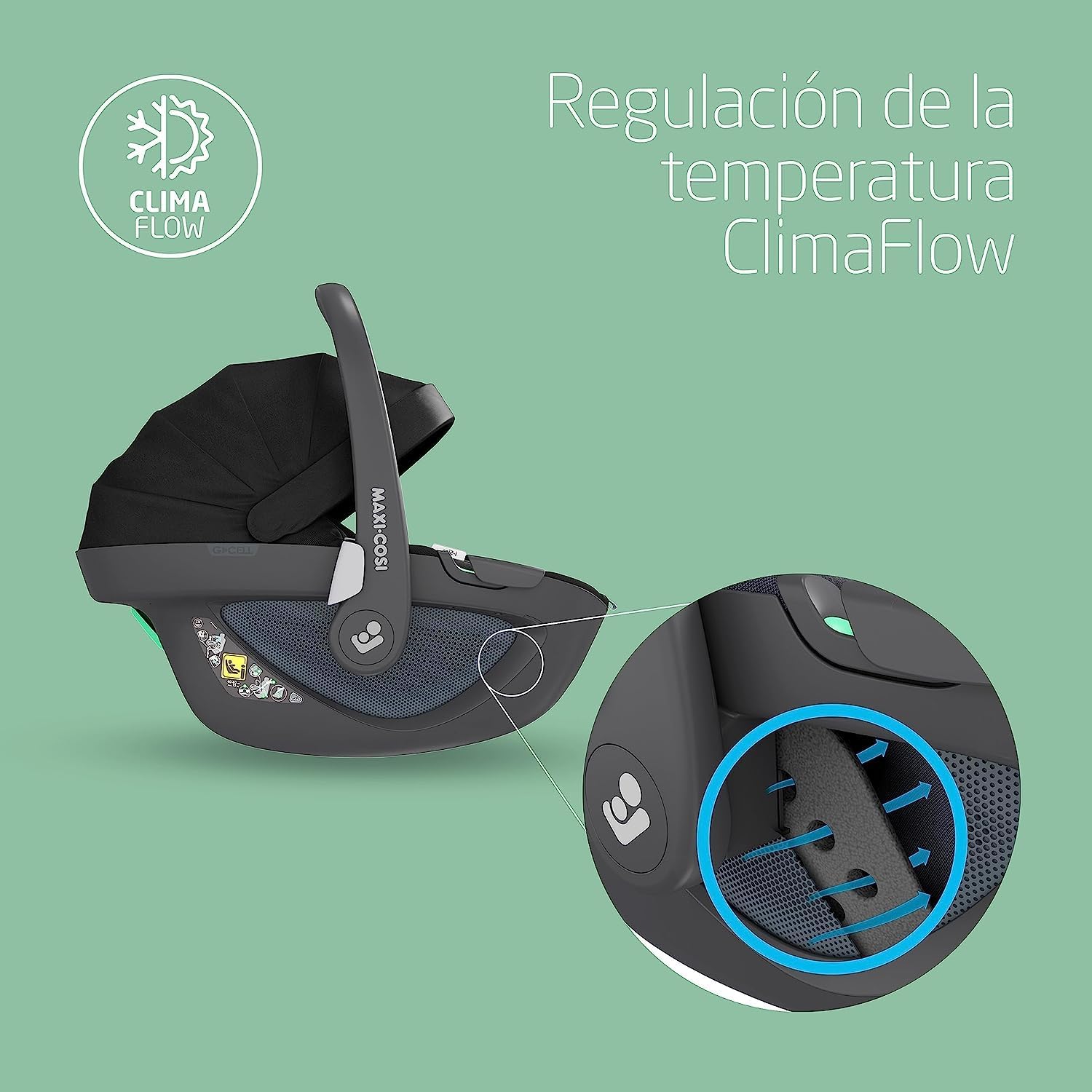 Maxi-Cosi Pebble 360, silla coche bebe i-Size, Silla Coche 360 Recien Nacido con Giro de 360 Grados, 0-15 meses (40-83 cm), C