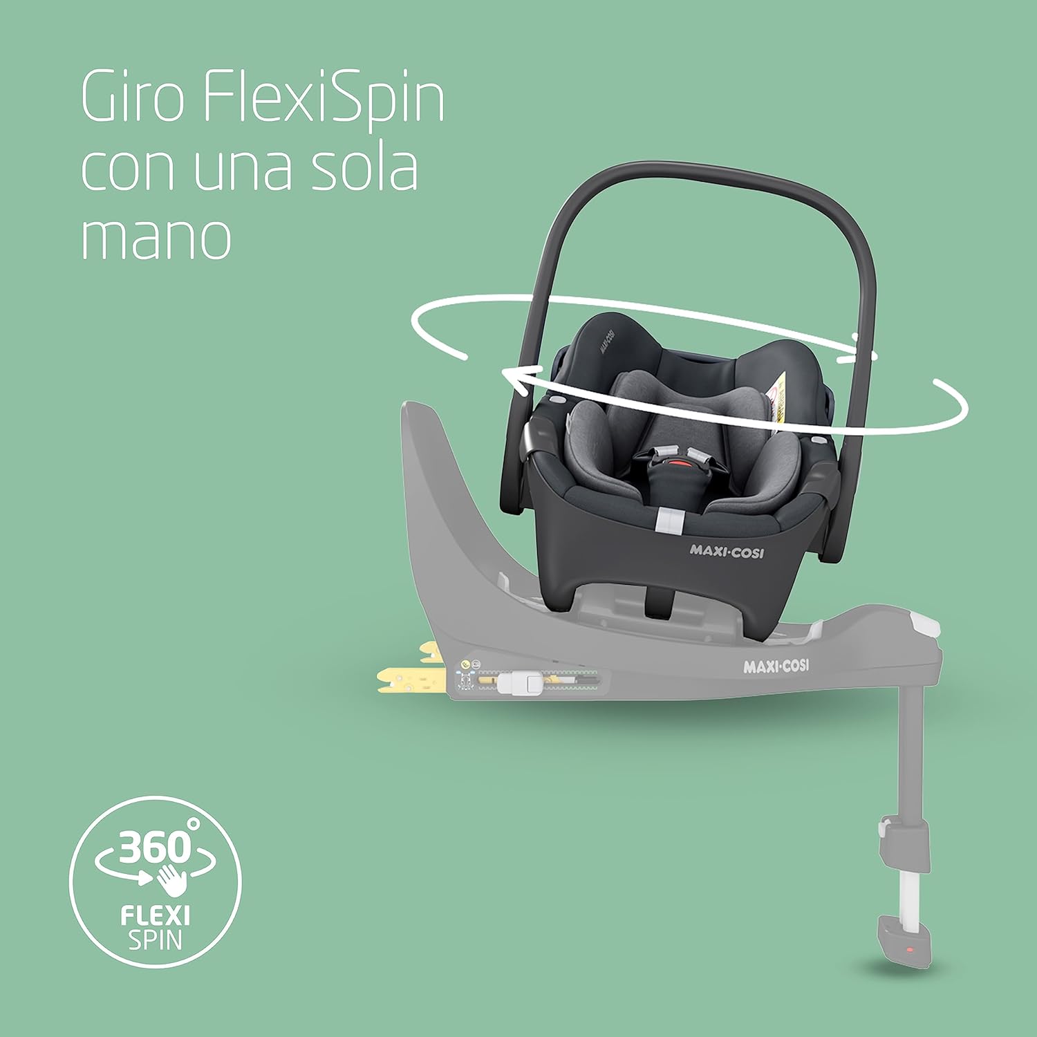 Maxi-Cosi Pebble 360, silla coche bebe i-Size, Silla Coche 360 Recien Nacido con Giro de 360 Grados, 0-15 meses (40-83 cm), C