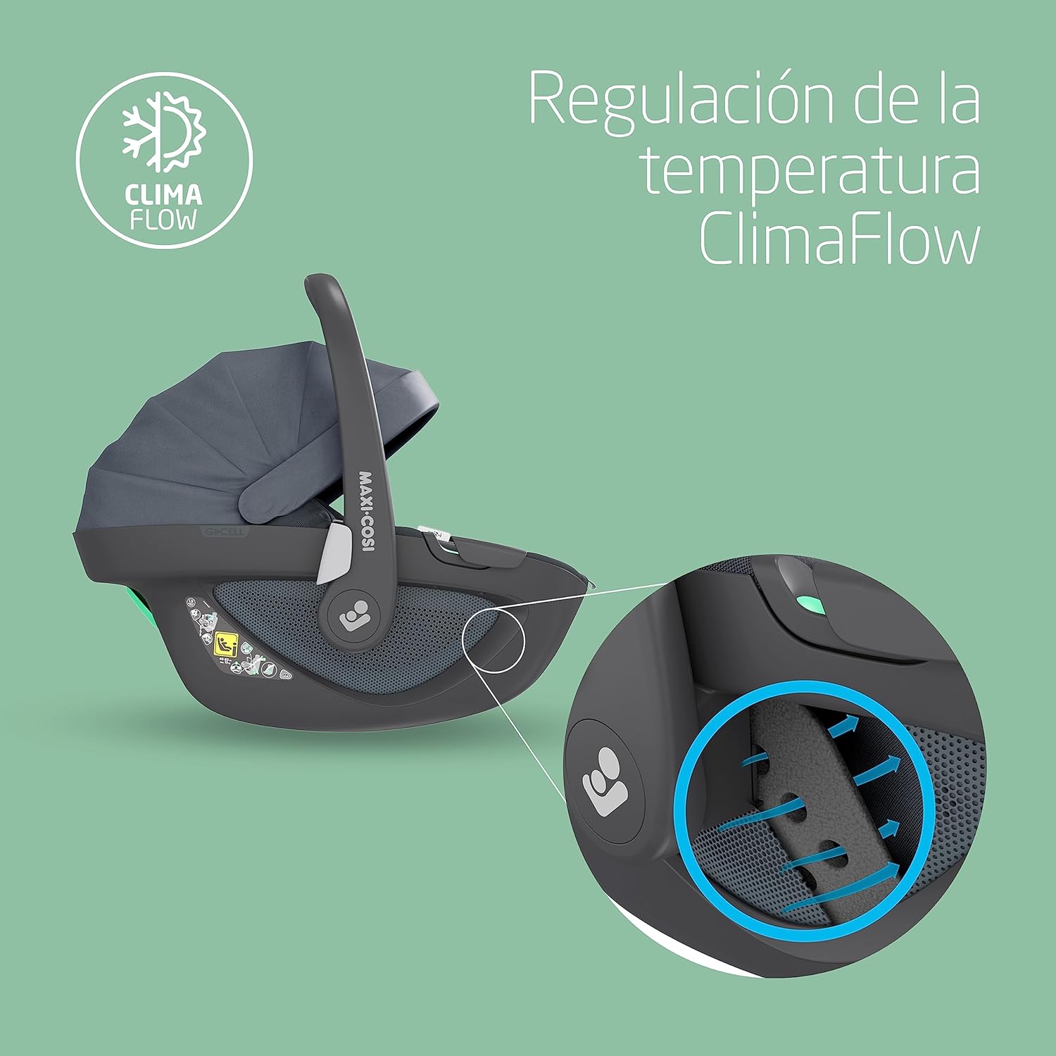 Maxi-Cosi Pebble 360, silla coche bebe i-Size, Silla Coche 360 Recien Nacido con Giro de 360 Grados, 0-15 meses (40-83 cm), C