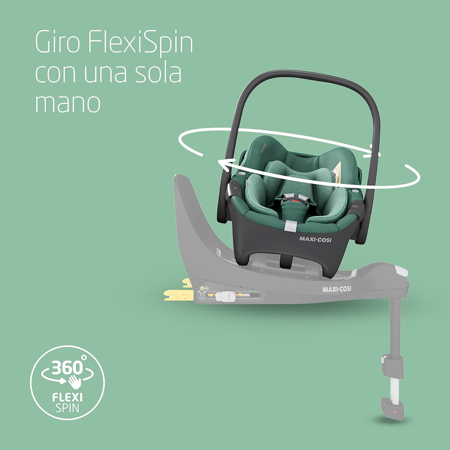 Maxi-Cosi Pebble 360, silla coche bebe i-Size, Silla Coche 360 Recien Nacido con Giro de 360 Grados, 0-15 meses (40-83 cm), C