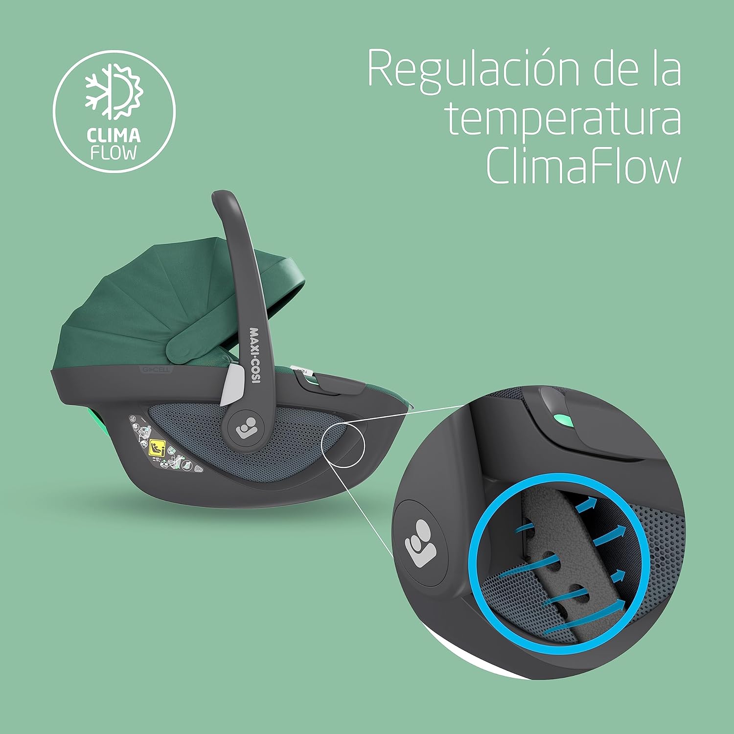 Maxi-Cosi Pebble 360, silla coche bebe i-Size, Silla Coche 360 Recien Nacido con Giro de 360 Grados, 0-15 meses (40-83 cm), C