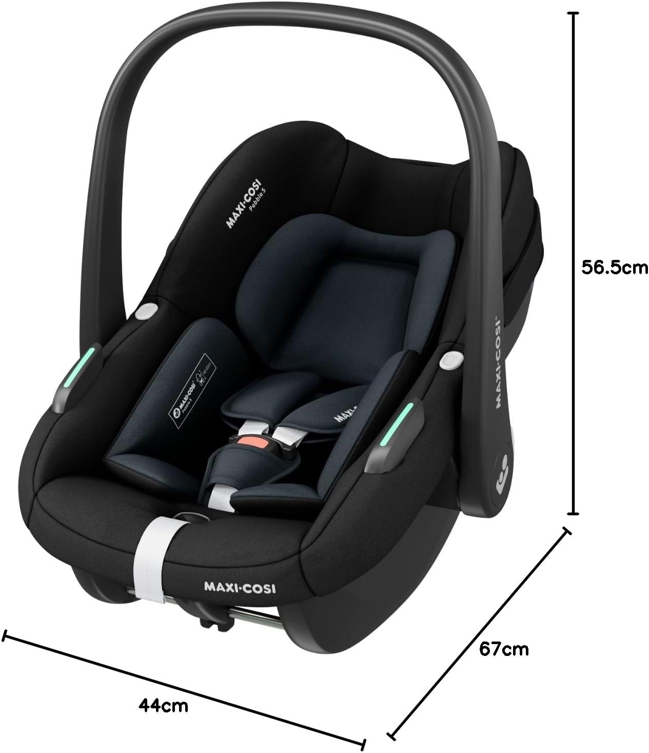 Detalle de Maxi-Cosi Pebble S i-SIze, Silla Coche Bebé, 0-15M, 0-13 kg, 40-83 cm, Silla para Recién Nacido Ligera, Click & Go