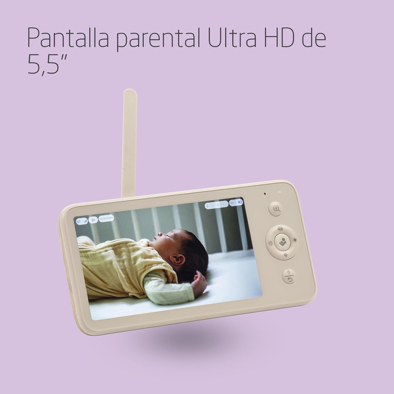 Maxi-Cosi See2 Plus, Cámara vigilancia bebe con visión nocturna, Conexión con app, CryAssist, Vídeo UltraHD (2K), `Pantalla 5