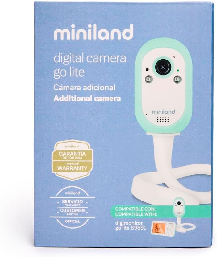 Miniland Cámara Adicional Digimonitor Go Lite | Portátil, hasta 30h Batería, Comunicación Bidireccional, Activación por Voz,