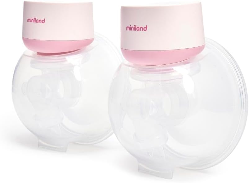 Imagen de producto Miniland Sacaleches Eléctrico Portátil Doble y Manos Libres, Extractor de Leche Materna, 5 Tallas de Ajust