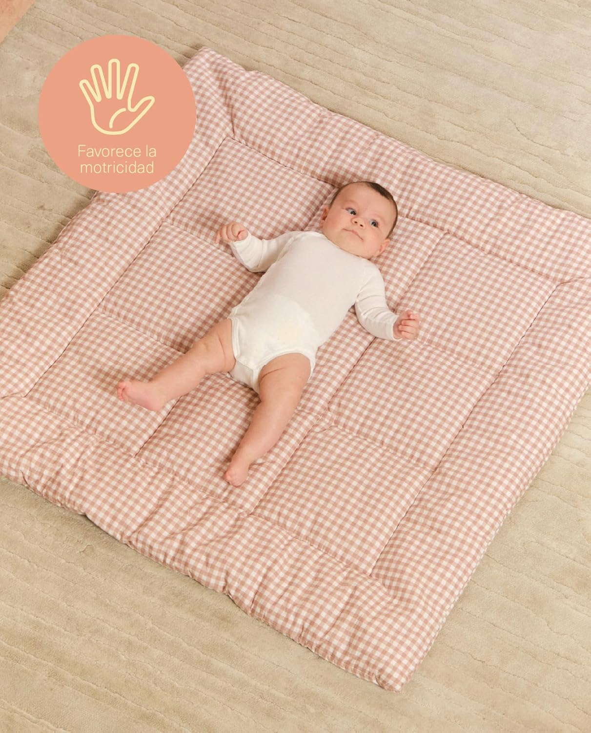 molis&co. Alfombra de Gateo para bebé. Alfombra Infantil 100x100cm plegable, portátil, Tapete de suelo para niños pequeños y