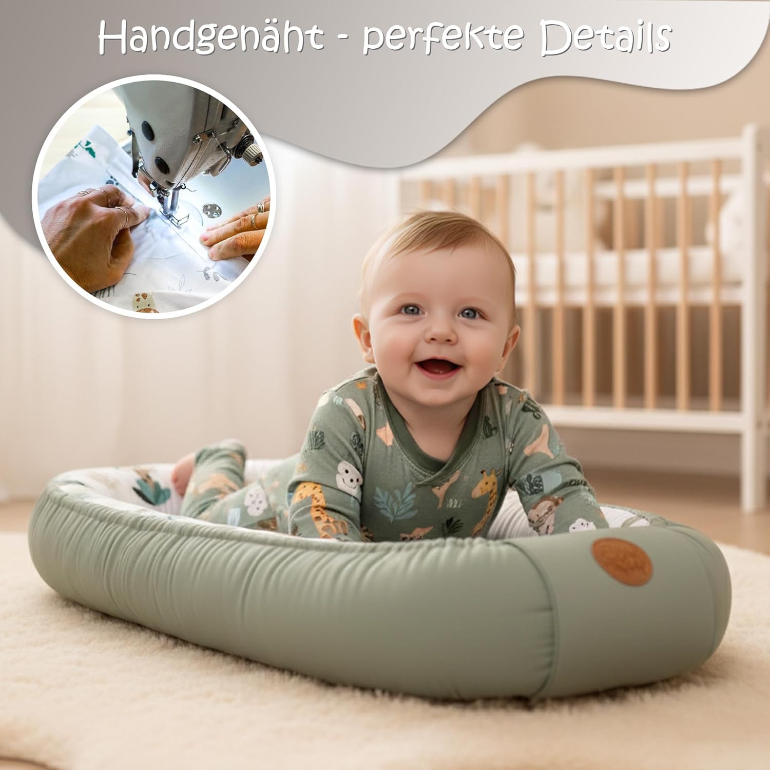 Nido bebé recién nacido 90x50 cm - capullo de colecho reductor cuna algodón cuco ideal para góndola moisés y viaje perfecto p