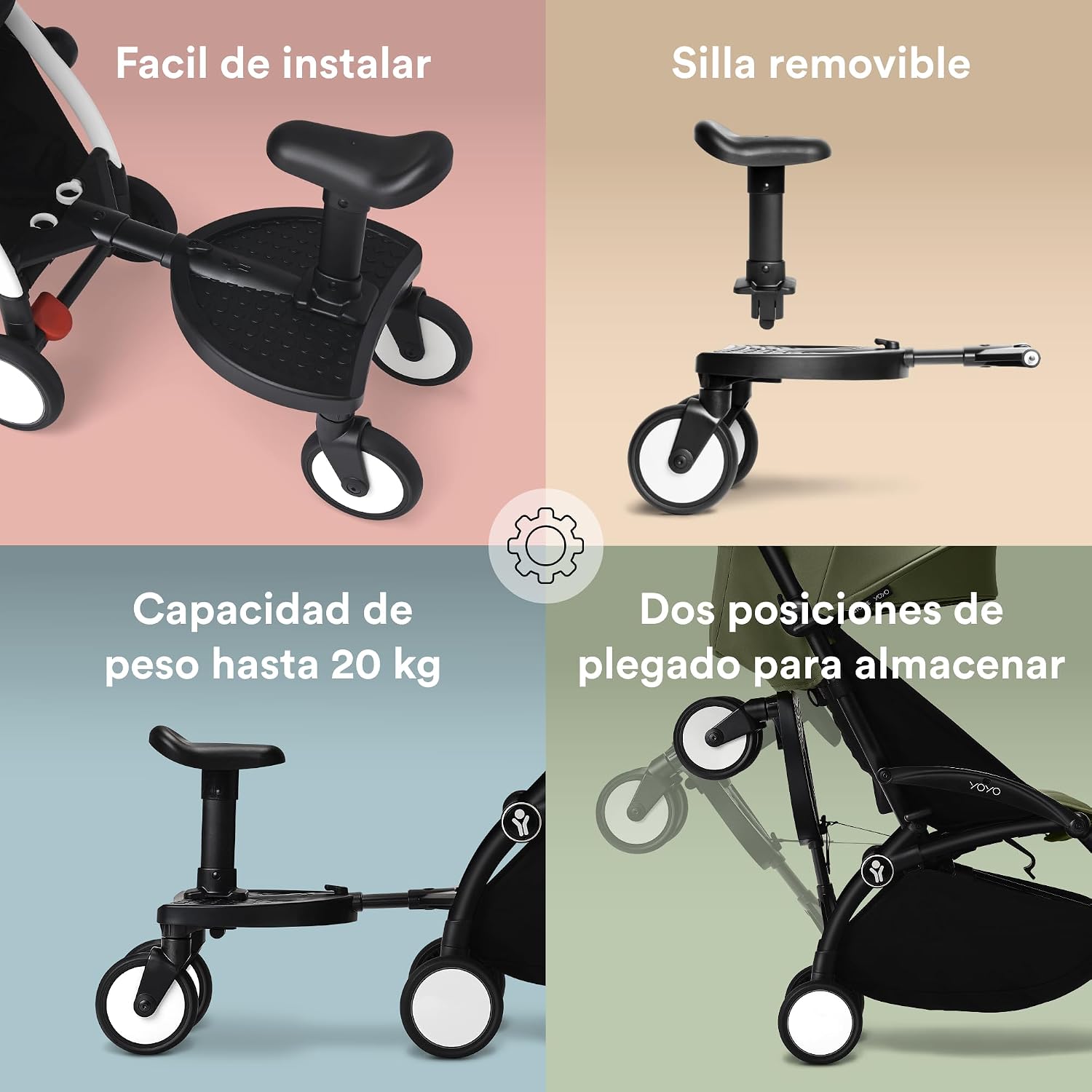 Patinete Stokke YOYO - Para niños de 24 a 48 meses o hasta 20 kg - Fácil de instalar en el cochecito YOYO - característica 4