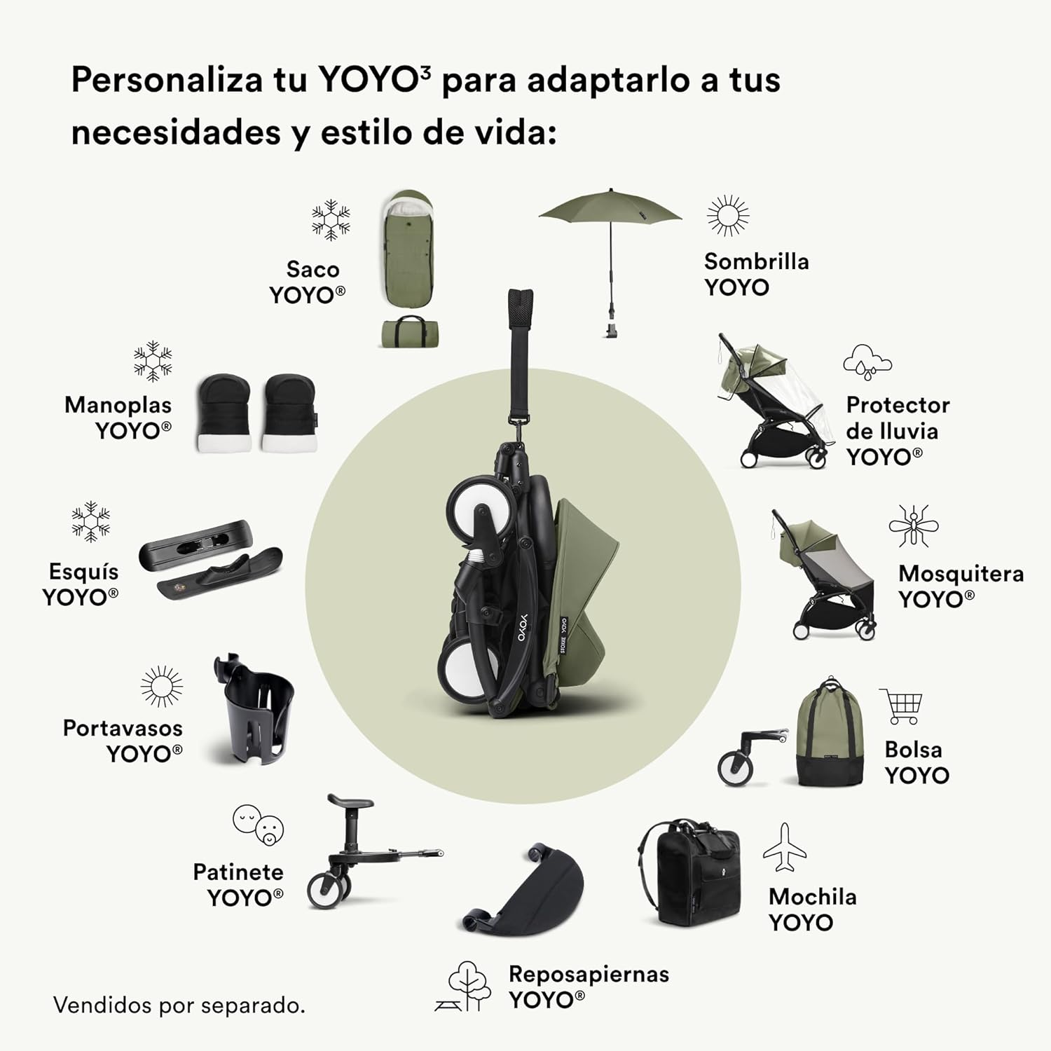 Imagen de producto Patinete Stokke YOYO - Para niños de 24 a 48 meses o hasta 20 kg - Fácil de instalar en el cochecito YOYO
