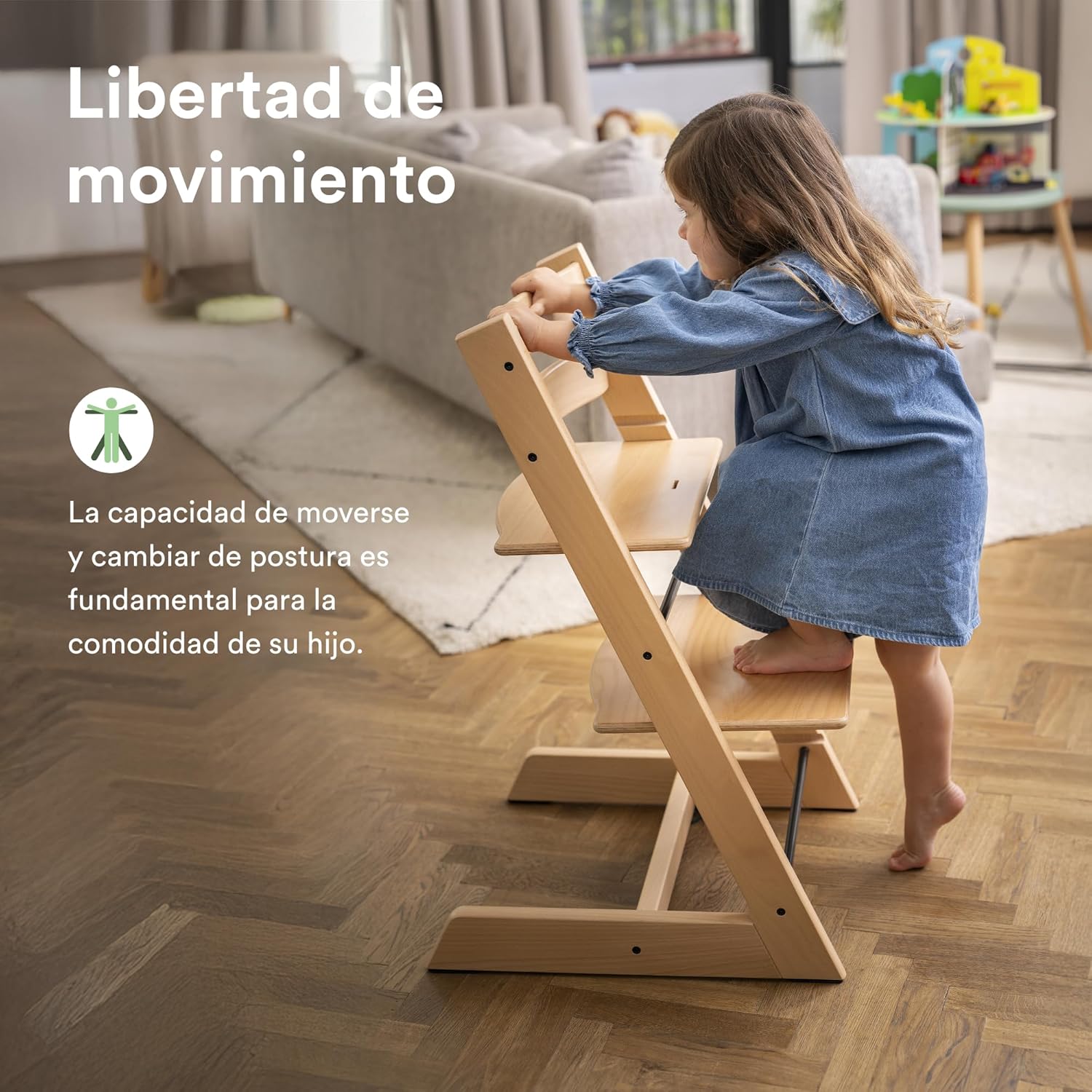 Silla Tripp Trapp de Stokke, Rosa - Silla ajustable, evolutiva para recién nacidos, niños y adultos - Práctica, cómoda y ergo