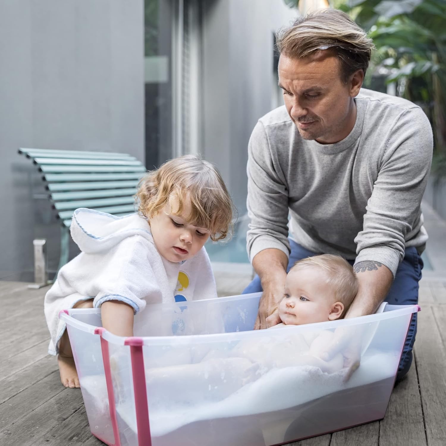 Soporte para recién nacidos Stokke Flexi Bath, Blanco - Para la Bañera plegable Stokke Flexi Bath - Ligero, práctico, cómodo