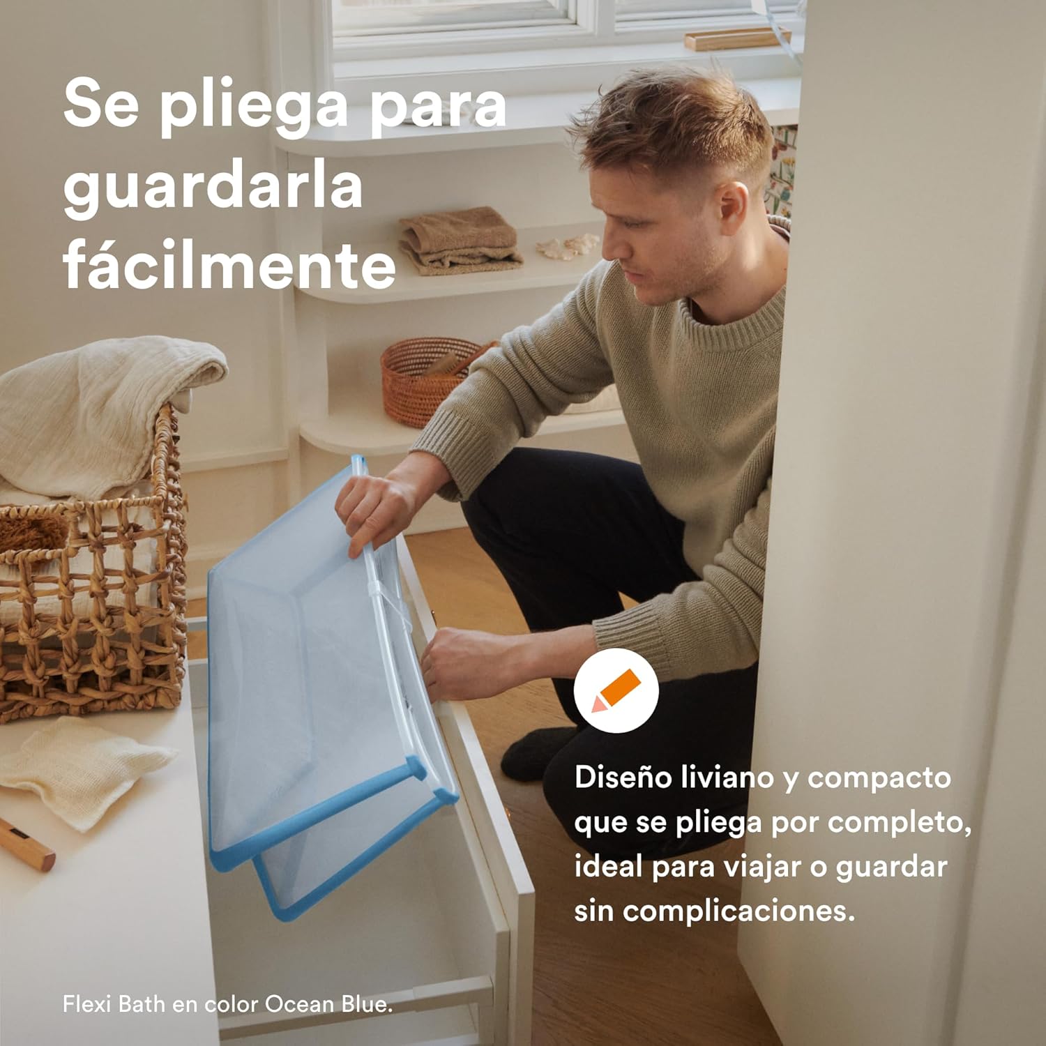 Stokke Flexi Bath, Lavender - 64 x 24 x 34 cm - Bañera plegable para recién nacidos y bebés, liviana, resistente y fácil de g