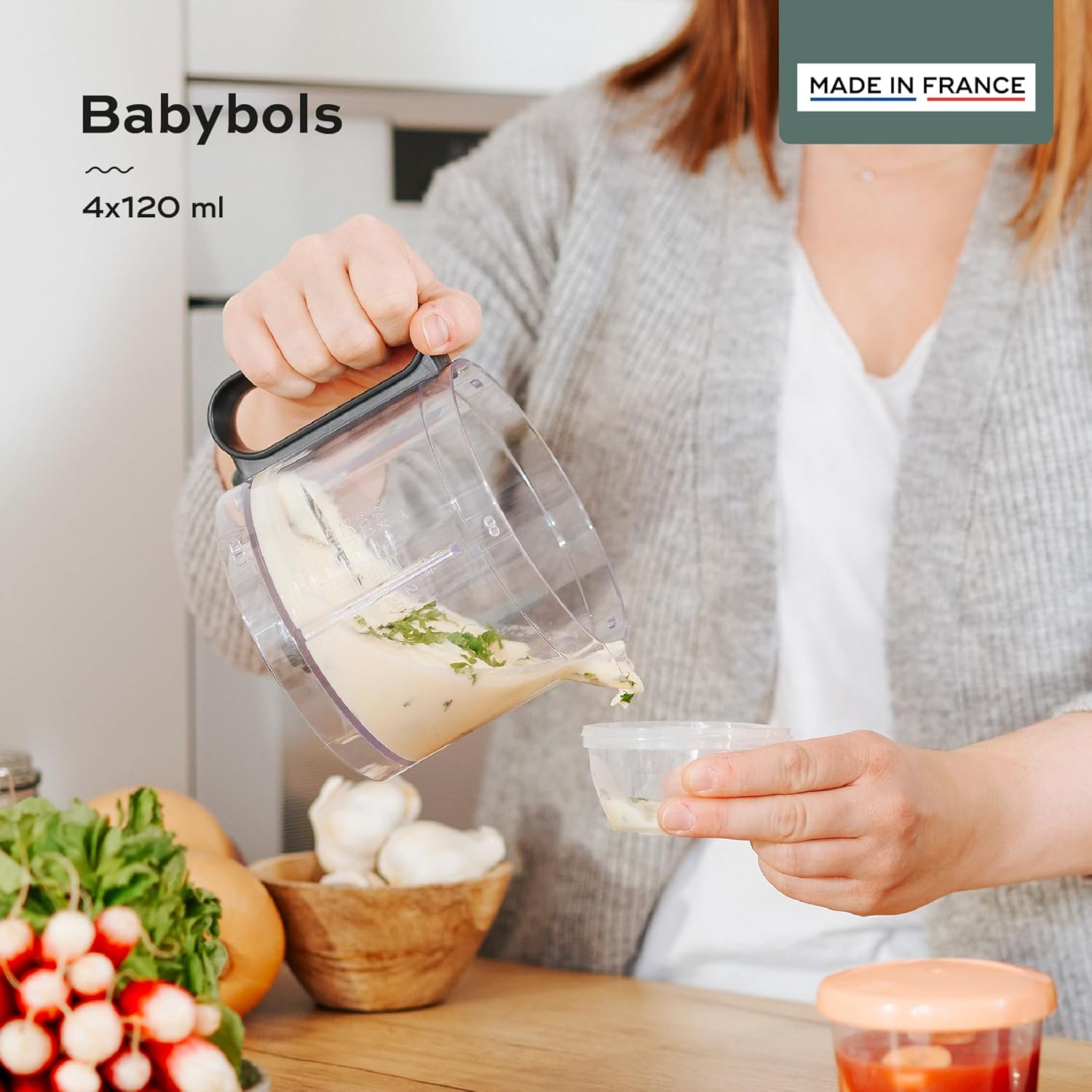Babymoov Babybols Pack de 4 envases de conservación, tamaño 120 ml - vista 3