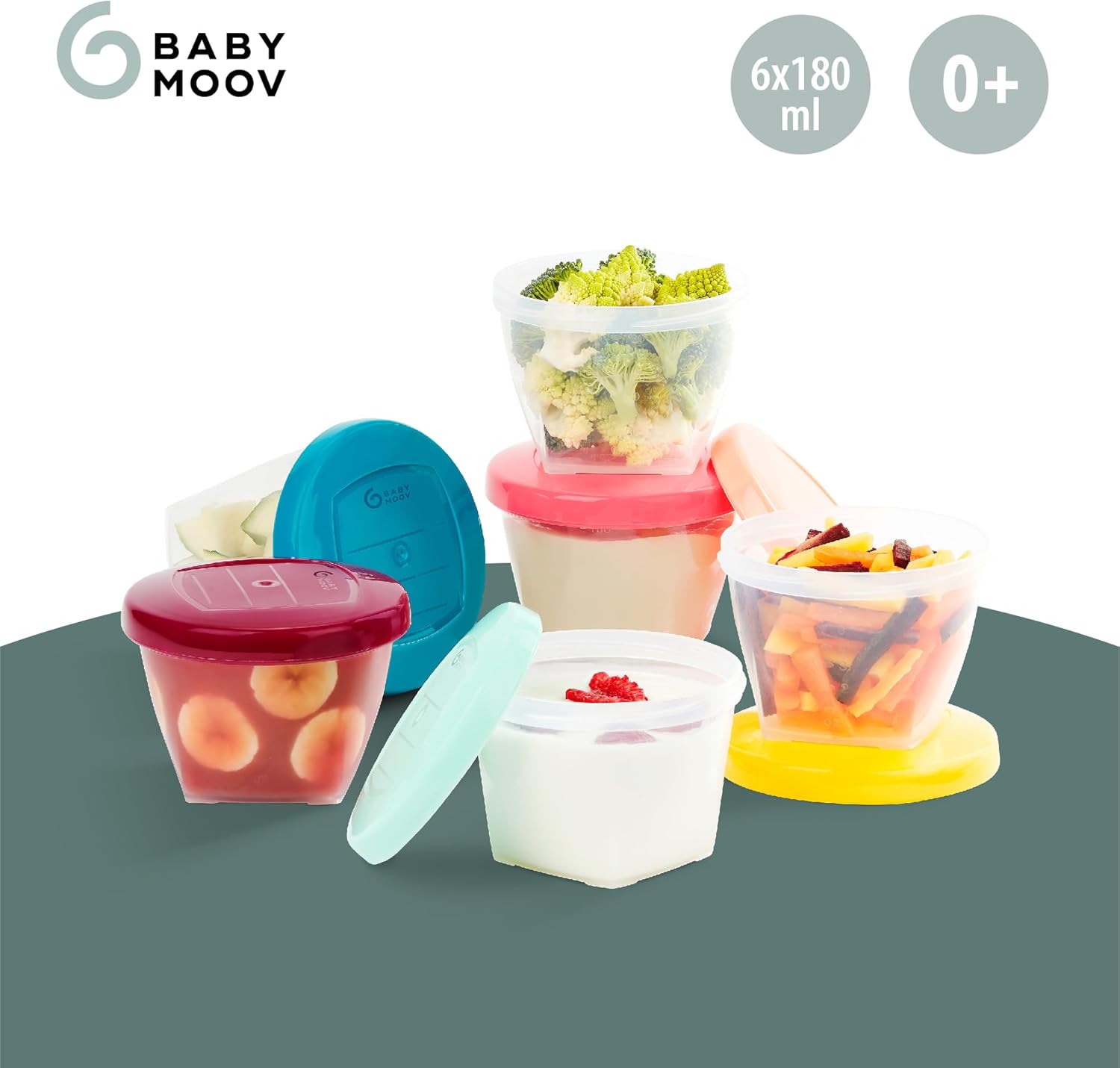 Babymoov Babybols - Pack de 6 contenedores de conservación, 180 ml - característica 4