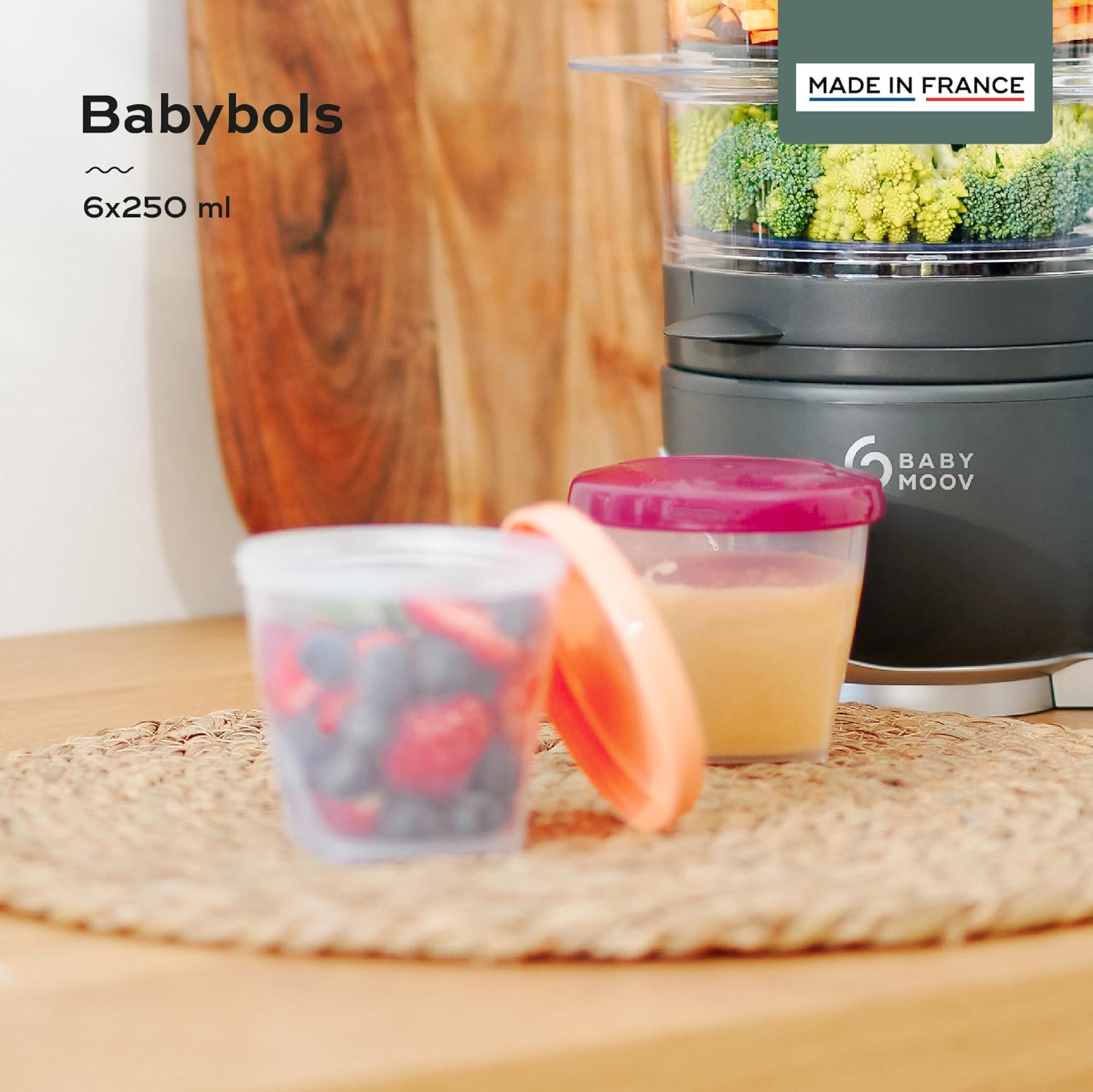 Babymoov Babybols - Pack de 6 contenedores de conservación, 250 ml, Multicolor - vista 3