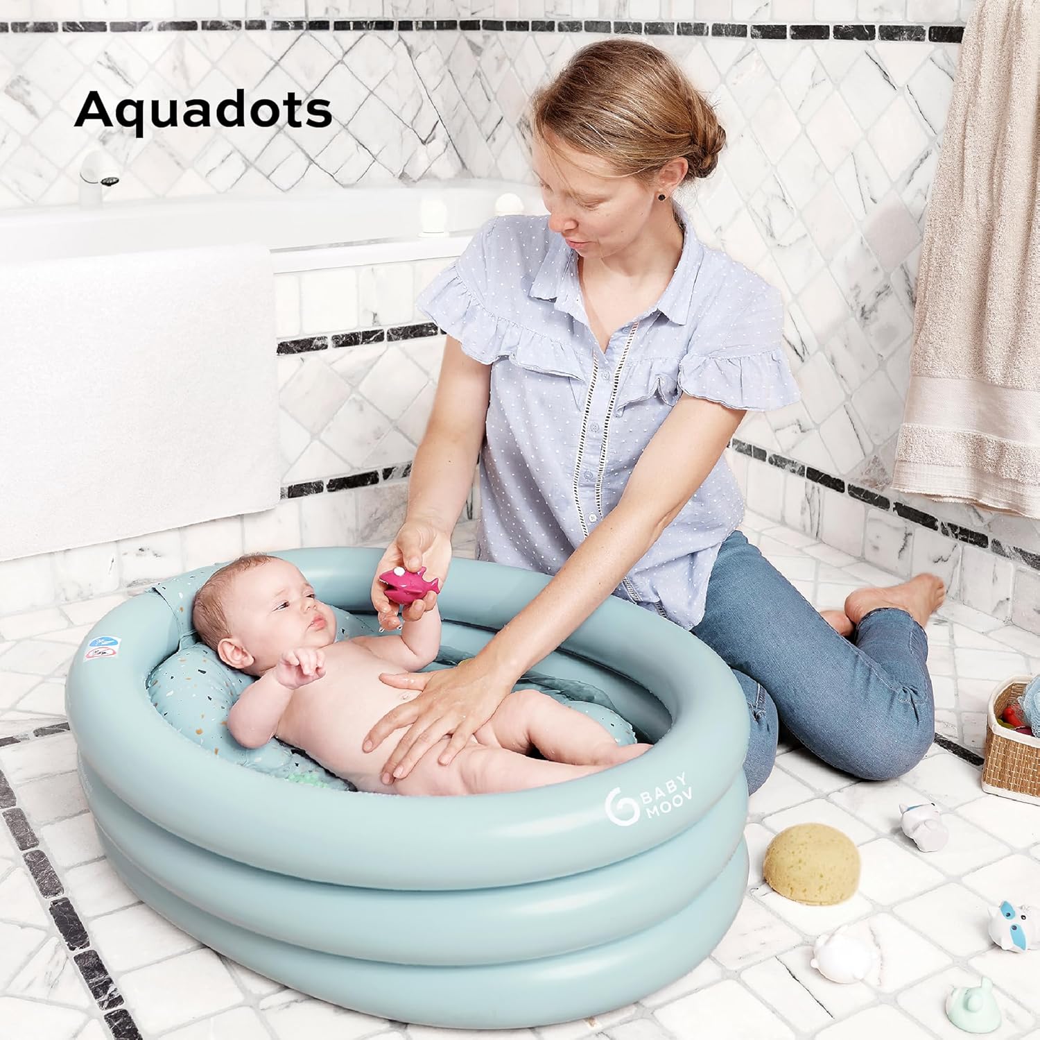 Babymoov Bañera hinchable evolutiva AQUADOTS - vista 3