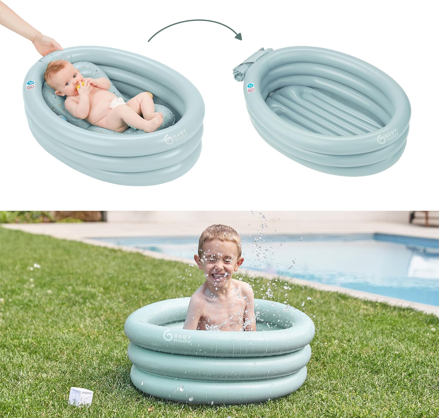Babymoov Bañera hinchable evolutiva AQUADOTS - imagen 5