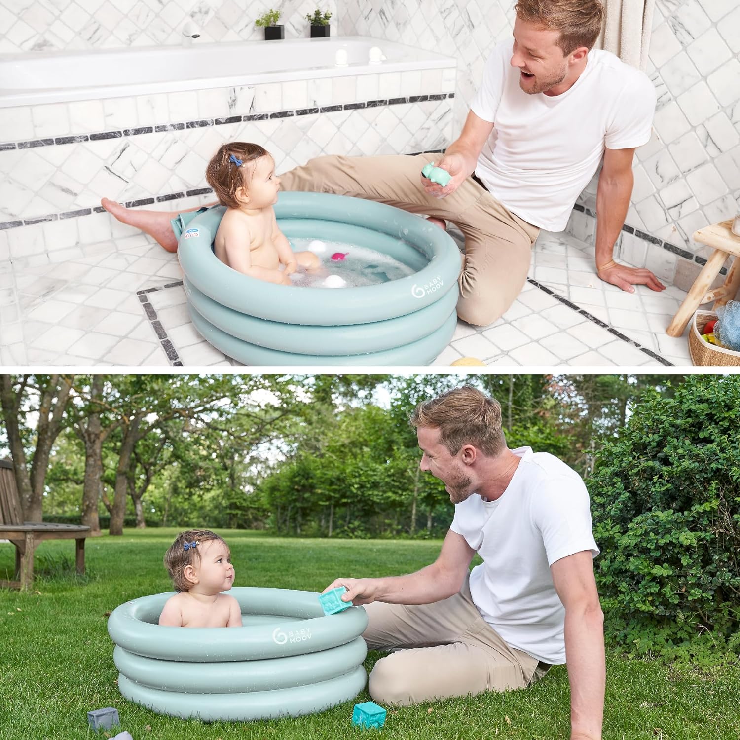 Babymoov Bañera hinchable evolutiva AQUADOTS - detalle del producto