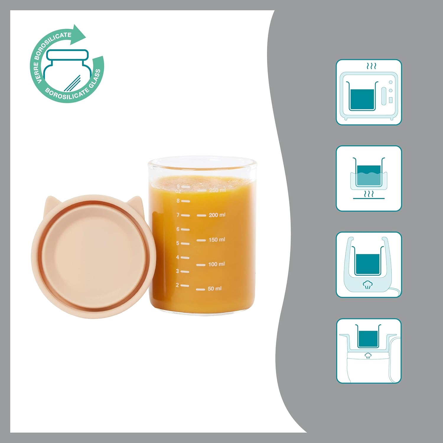 Babymoov ISY BOWLS - 6 botes de conservación de cristal 250ml - característica 4
