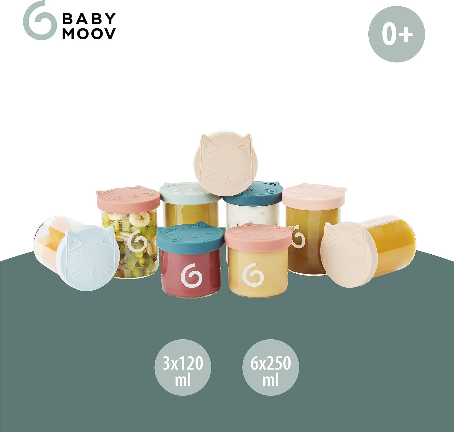 Babymoov ISY BOWLS - 9 botes de conservación de cristal 250ml y 120ml - característica 4