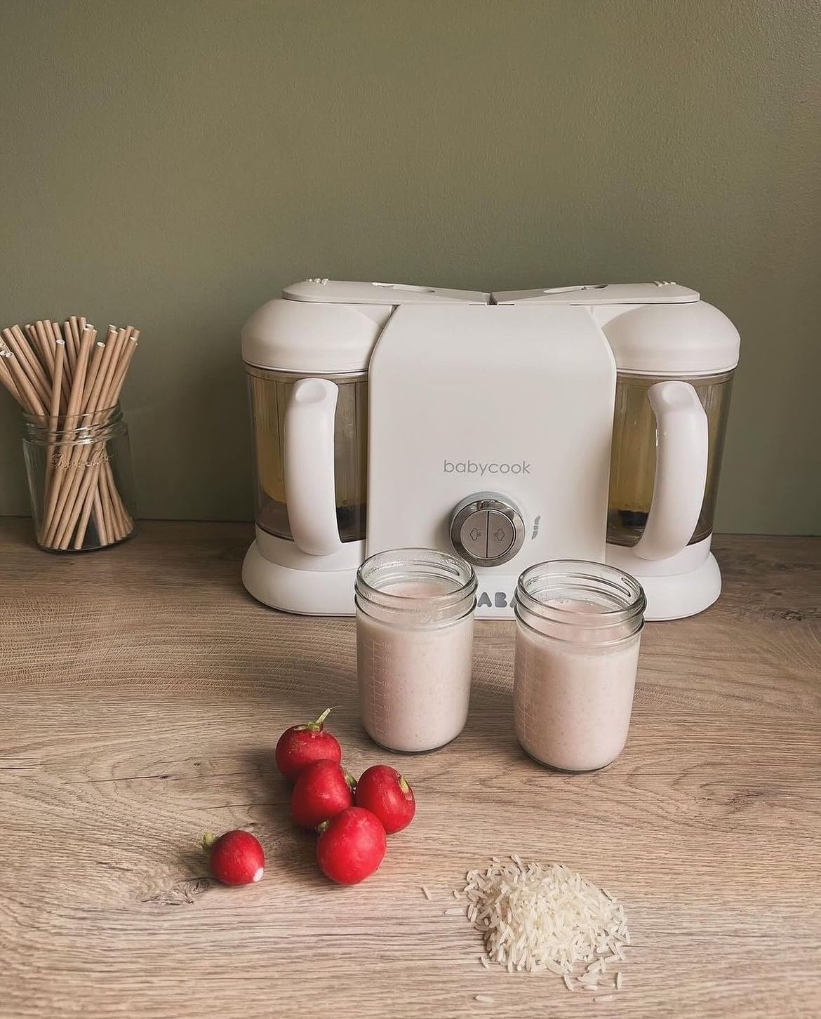 BÉABA Babycook Duo, Robot de cocina infantil 4 en 1, Tritura, cocina y cuece al vapor, Rápido en 15 minutos, Comida casera pa