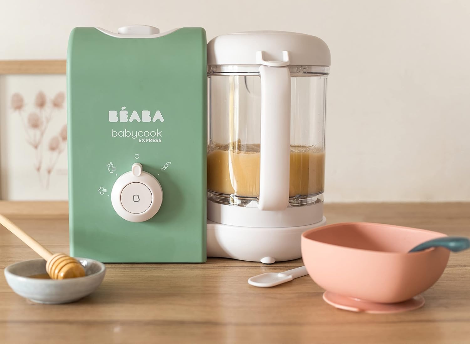 BEABA, Babycook Express, Robot Bebé 4 en 1 Batidora de cocina, cocción Express 15 min, mezcla a medida, cocción al vapor suav