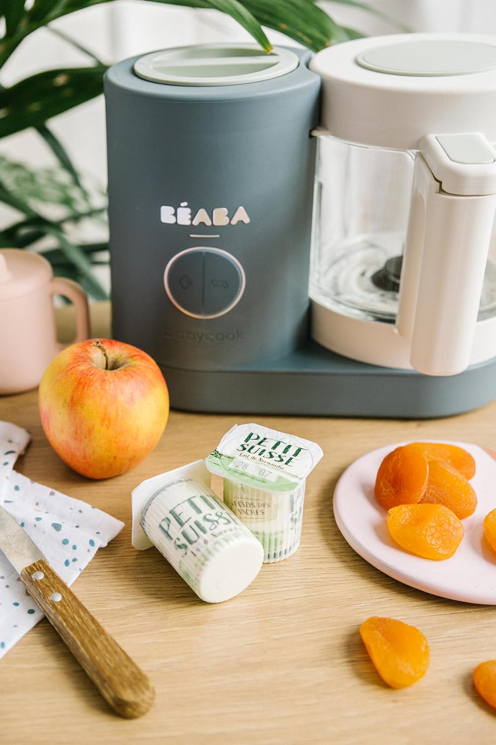 BÉABA Babycook Neo, Robot de cocina infantil, tritura, cocina y cuece al vapor, Rápido en 15 minutos, Recipiente de vidrio y