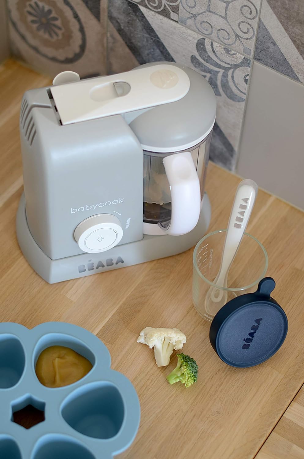 BÉABA Babycook Solo, Robot de cocina infantil 4 en 1, Tritura, cocina y cuece al vapor, Cocción rápida, Comida casera y delic