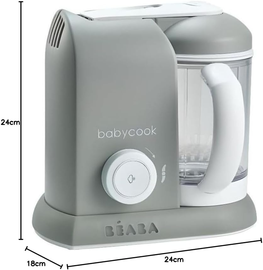 BÉABA Babycook Solo, Robot de cocina infantil 4 en 1, Tritura, cocina y cuece al vapor, Cocción rápida, Comida casera y delic