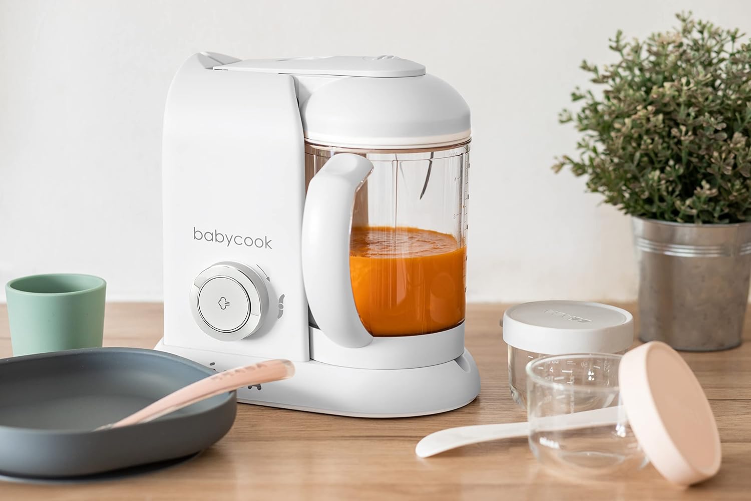 BÉABA Babycook Solo, Robot de cocina infantil 4 en 1, Tritura, Cocina y cuece al Vapor, Cocción rápida, Comida casera y Delic