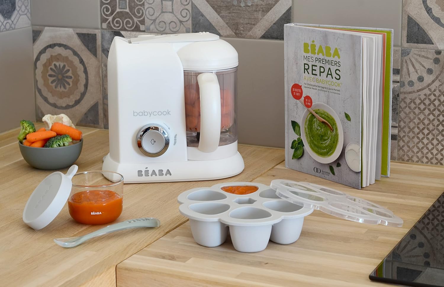 BÉABA Babycook Solo, Robot de cocina infantil 4 en 1, Tritura, Cocina y cuece al Vapor, Cocción rápida, Comida casera y Delic