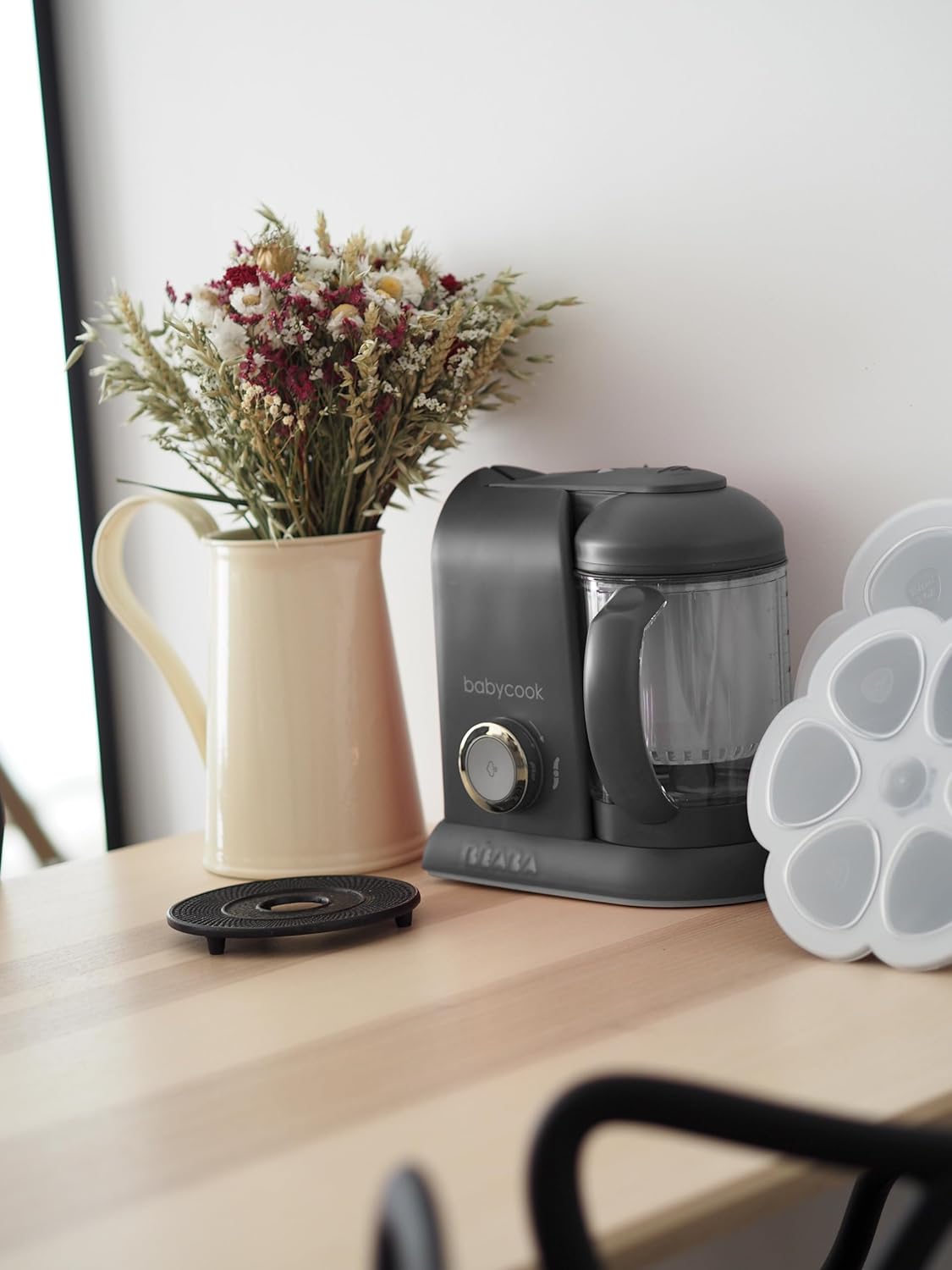 BÉABA Babycook Solo, Robot de cocina infantil 4 en 1, Tritura, cocina y cuece al vapor, Cocción rápida, Comida casera y delic