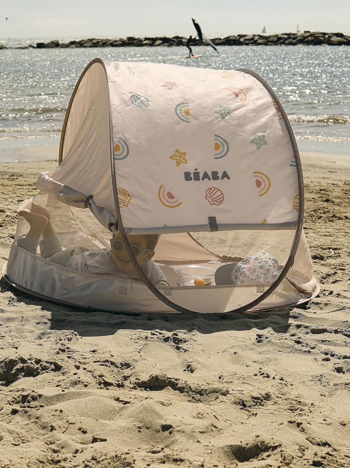 BÉABA, Tienda De Playa Para Bebé, Tienda Anti UV Infantil, Protección Solar Máxima UPF50+, Filtrado UV, Ventilación 360°, Mos