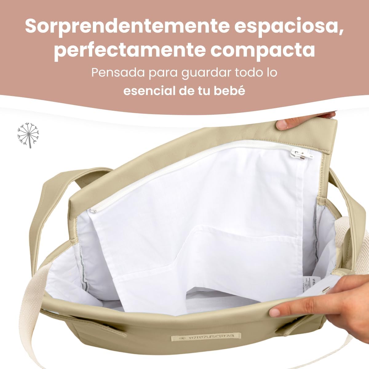 MIMUSELINA Bolso Carro Bebe | Pañalera Bebe organizador para silla paseo con gran capacidad | Bolso Maternidad Elegante y Prá