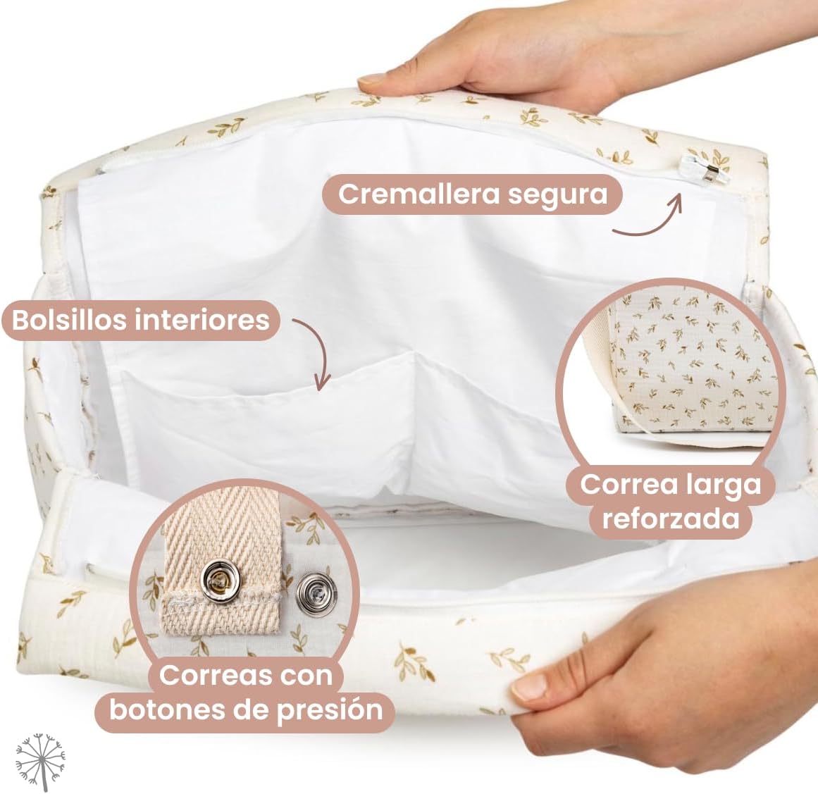MIMUSELINA Bolso Carro Bebe | Pañalera Bebe organizador para silla paseo con gran capacidad | Bolso Maternidad Elegante y Prá