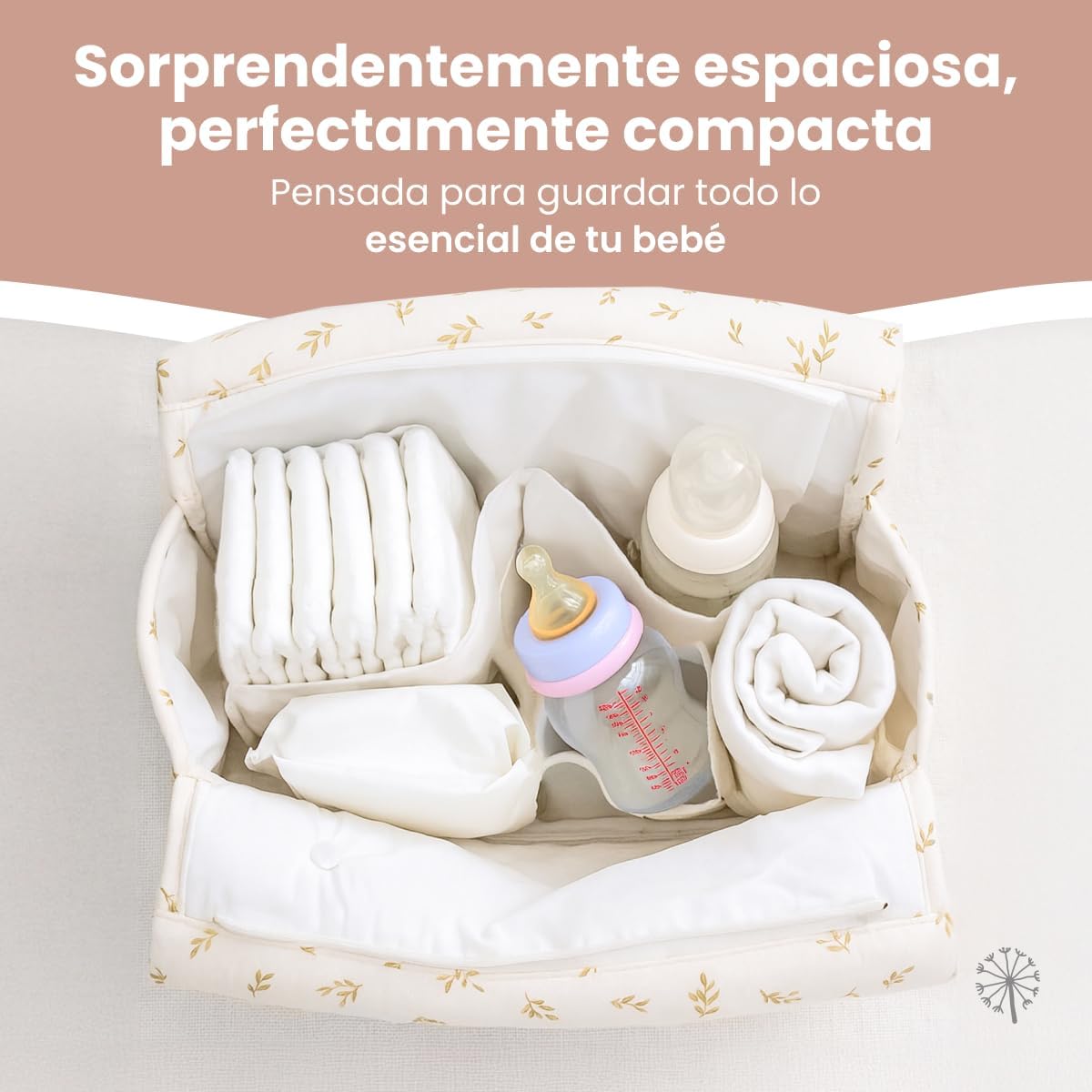 MIMUSELINA Bolso Carro Bebe | Pañalera Bebe organizador para silla paseo con gran capacidad | Bolso Maternidad Elegante y Prá