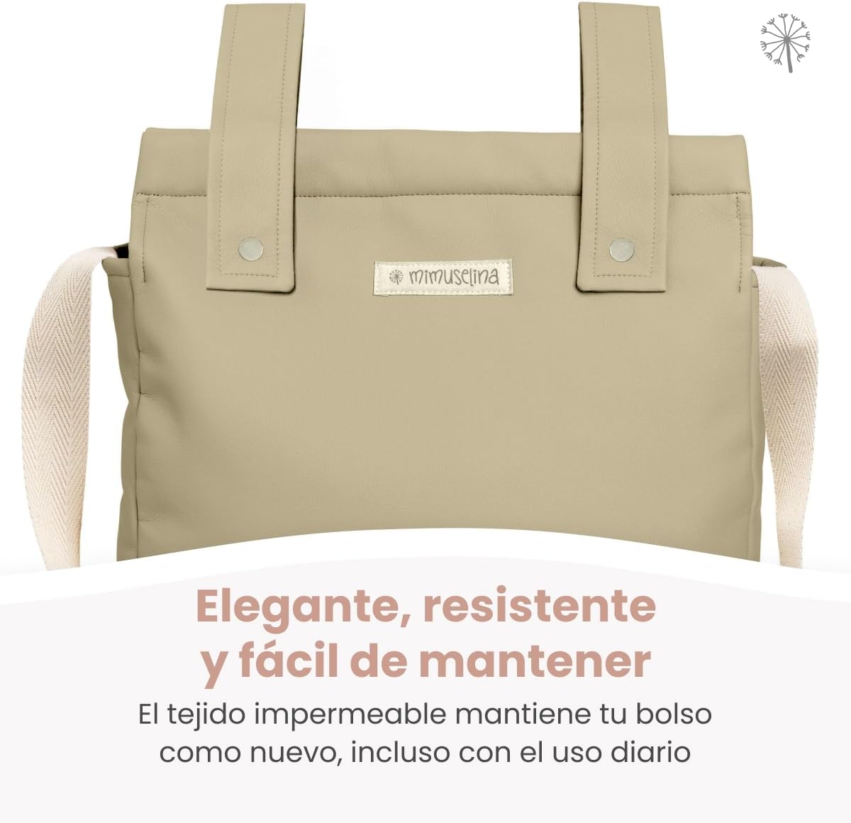 MIMUSELINA Bolso Carro Bebe | Pañalera Bebe organizador para silla paseo con gran capacidad | Bolso Maternidad Elegante y Prá