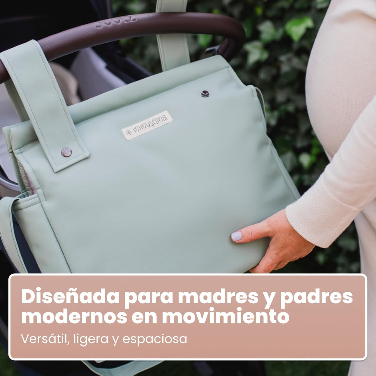 MIMUSELINA Bolso Carro Bebe | Pañalera Bebe organizador para silla paseo con gran capacidad | Bolso Maternidad Elegante y Prá