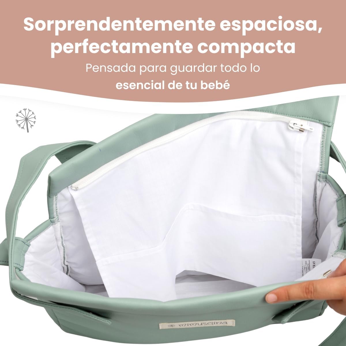 MIMUSELINA Bolso Carro Bebe | Pañalera Bebe organizador para silla paseo con gran capacidad | Bolso Maternidad Elegante y Prá