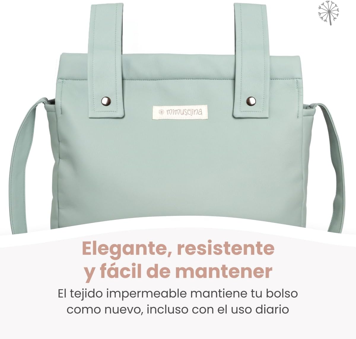 MIMUSELINA Bolso Carro Bebe | Pañalera Bebe organizador para silla paseo con gran capacidad | Bolso Maternidad Elegante y Prá