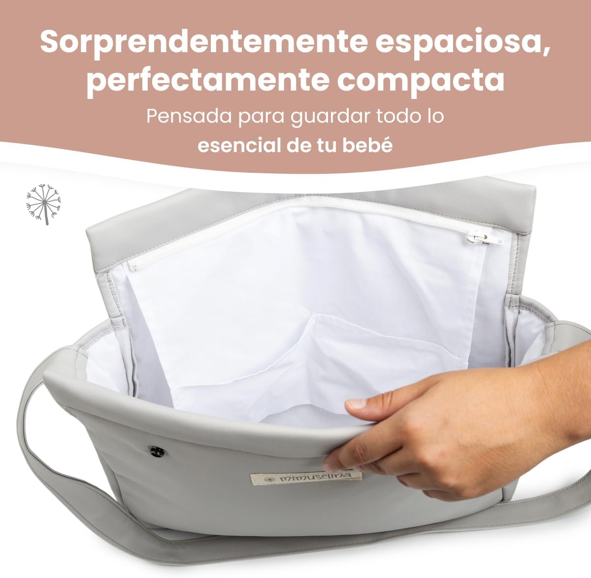 MIMUSELINA Bolso Carro Bebe | Pañalera Bebe organizador para silla paseo con gran capacidad | Bolso Maternidad Elegante y Prá