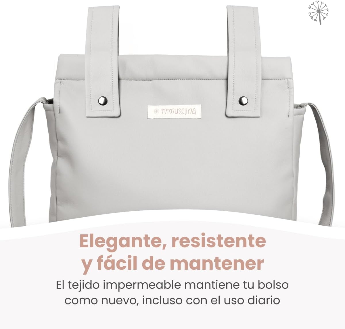 MIMUSELINA Bolso Carro Bebe | Pañalera Bebe organizador para silla paseo con gran capacidad | Bolso Maternidad Elegante y Prá