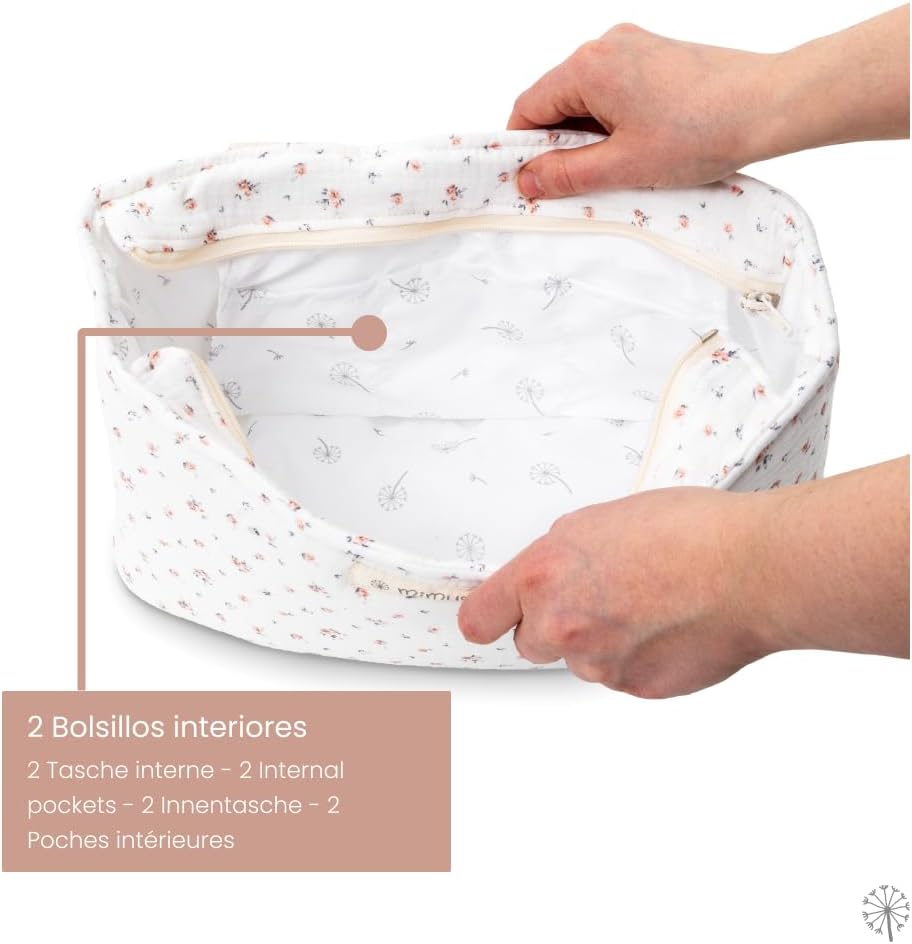 MIMUSELINA Bolso Carro Bebe | Pañalera Bebe organizador para silla paseo con gran capacidad | Bolso Maternidad Elegante y Prá
