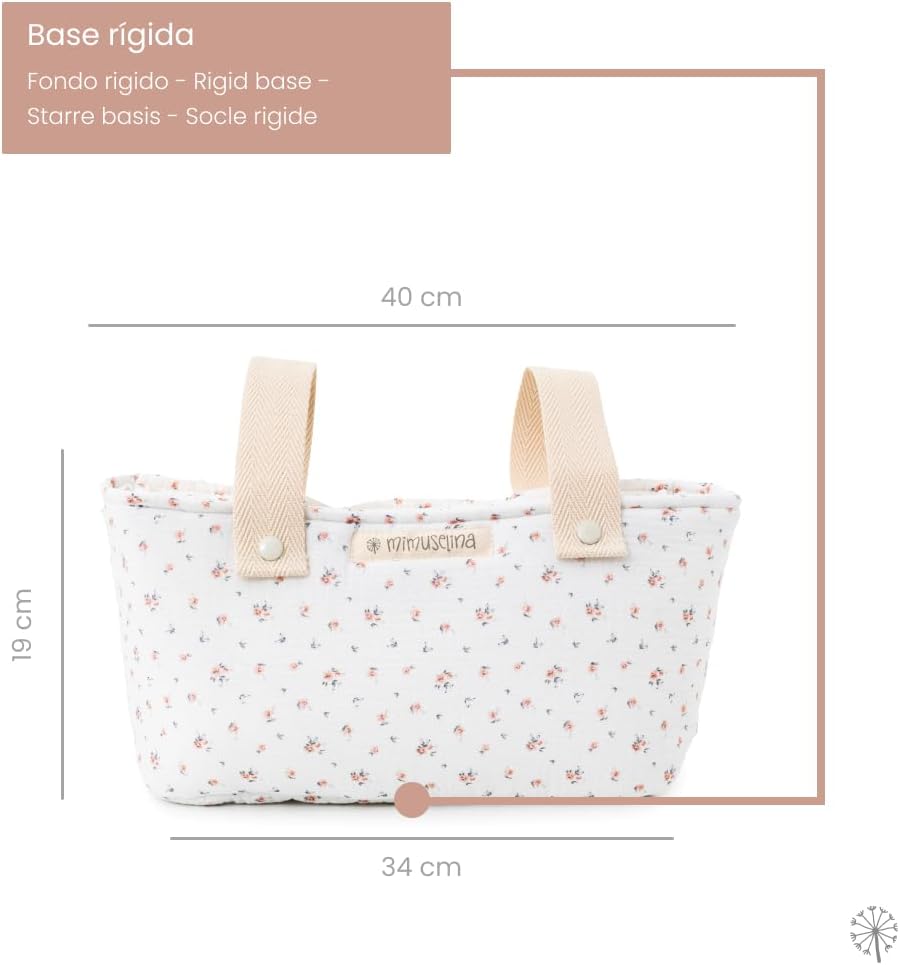 MIMUSELINA Bolso Carro Bebe | Pañalera Bebe organizador para silla paseo con gran capacidad | Bolso Maternidad Elegante y Prá