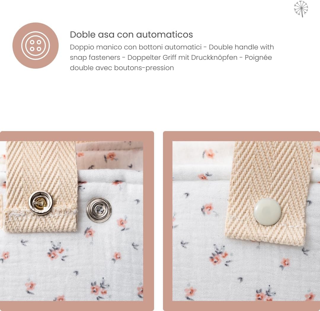 MIMUSELINA Bolso Carro Bebe | Pañalera Bebe organizador para silla paseo con gran capacidad | Bolso Maternidad Elegante y Prá